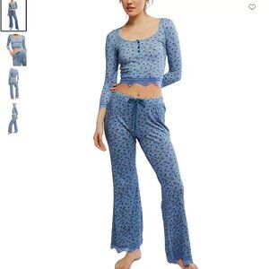 Intimately Free People Stolen Dance Sleep Set Women's Size XL Denim Combo